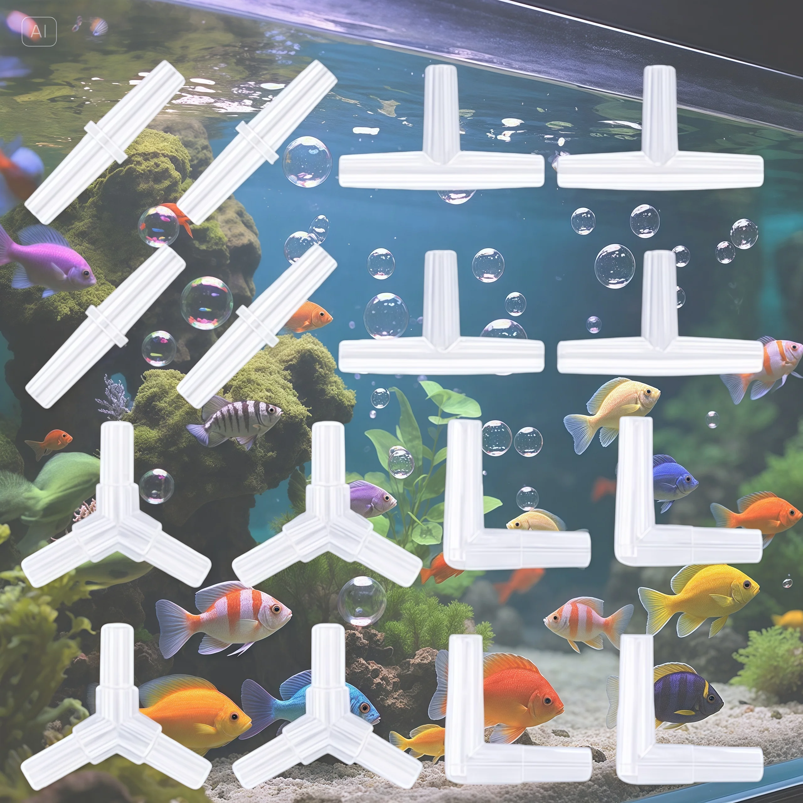 Marine Aquarium Kit - 20/40Pcs Aquarium Air Pump Connector Kit