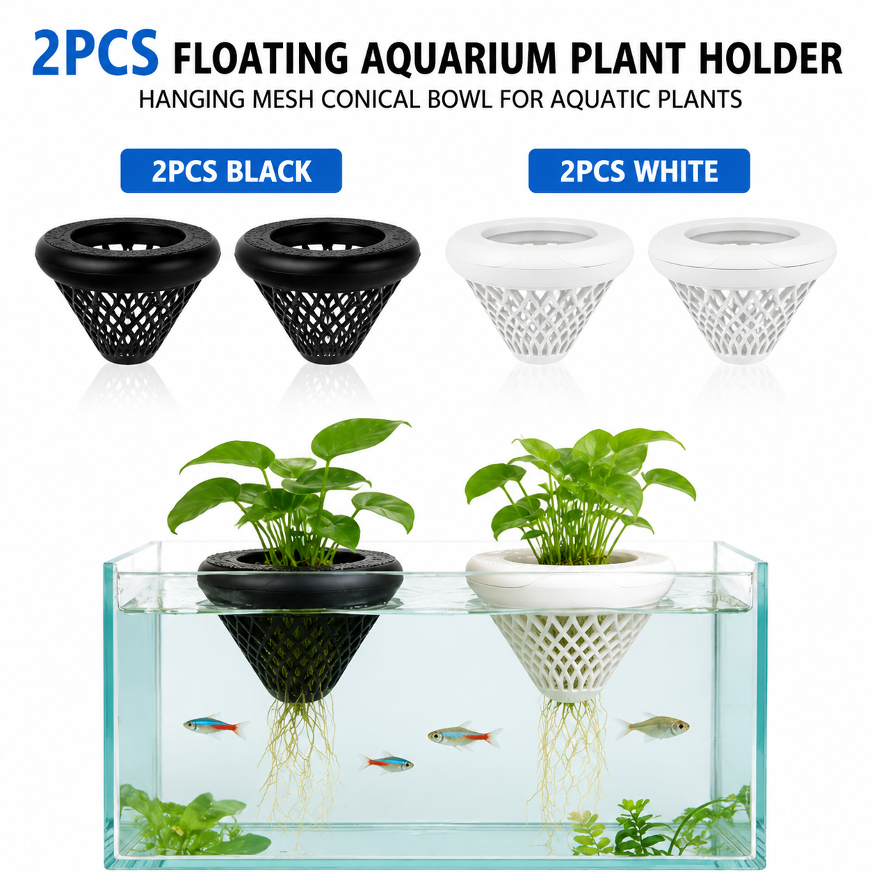 Aquarium Innovative Marine - 2PCS Floating Aquarium Plant Holder, Hanging