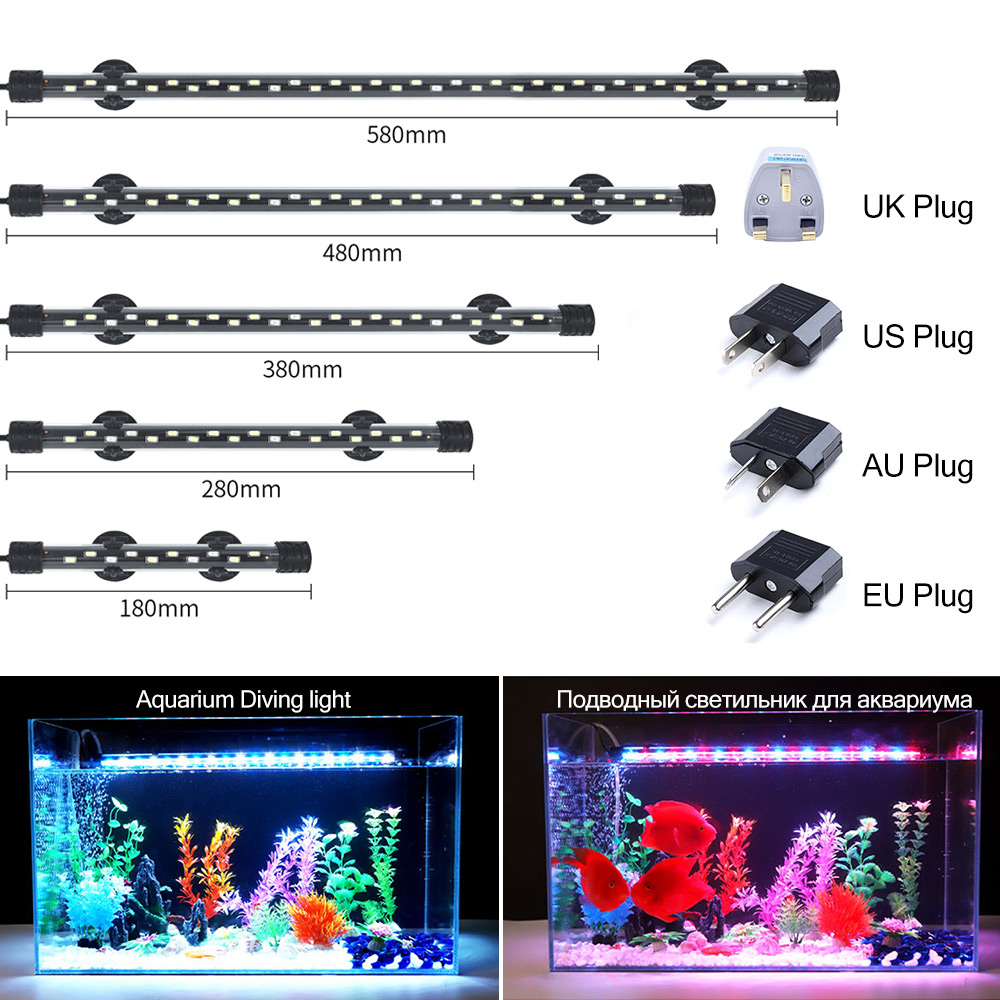Marine Aquarium Lamp - 90-260V Aquarium Light LED Waterproof Fish