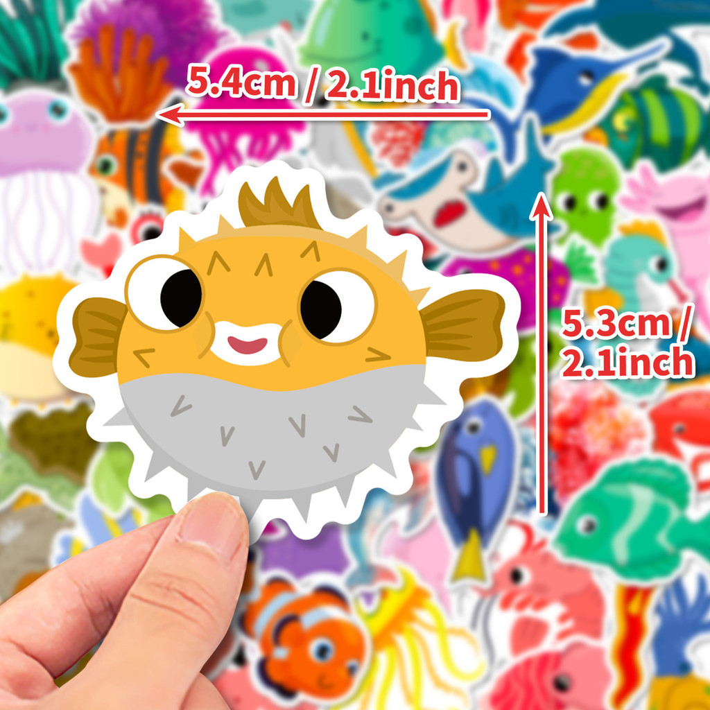 50Pcs Marine Life Stickers - C - Aquarium Innovative Marine review and price