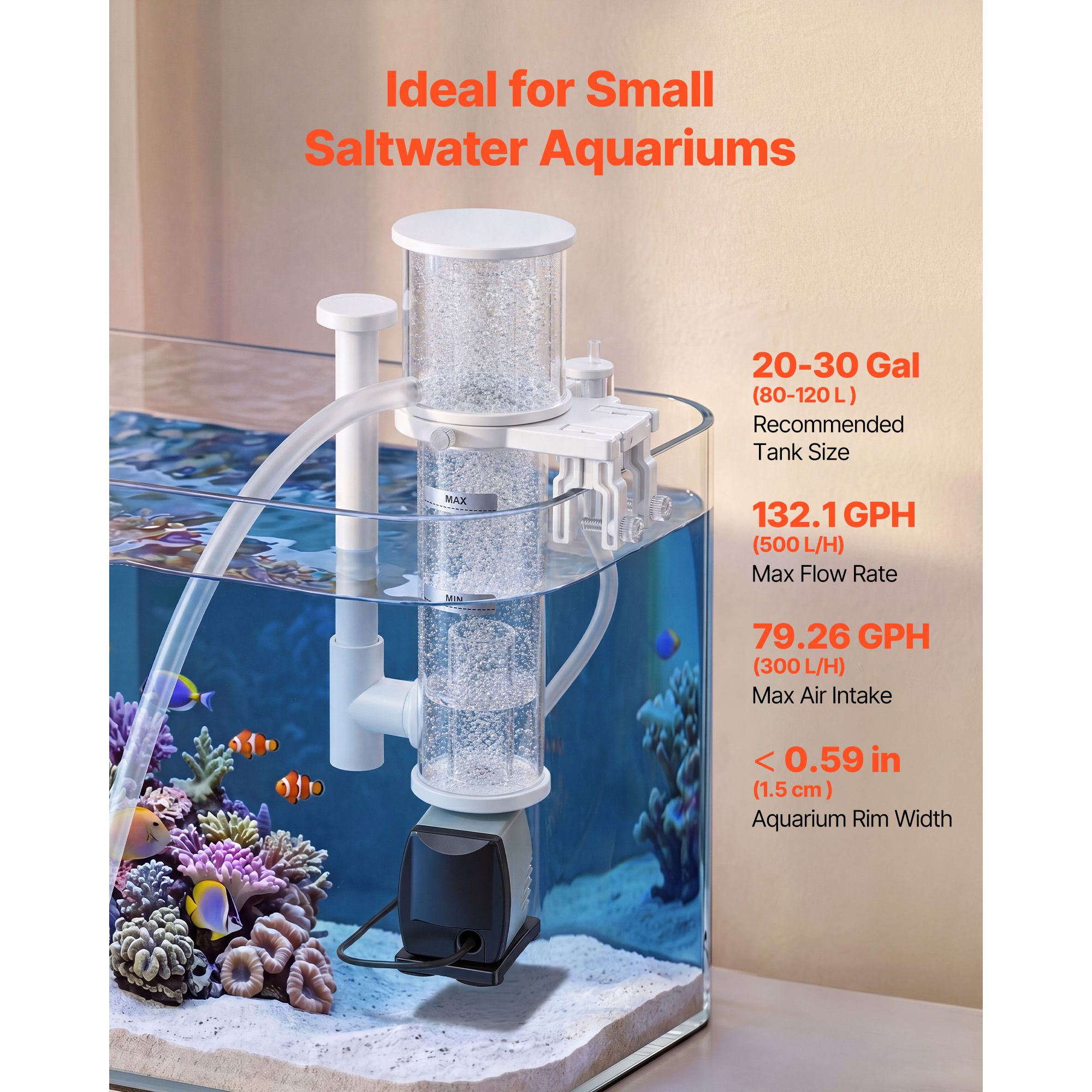 Protein Skimmer for 20-30 Gal  - Protein Skimmer Hang On review and price