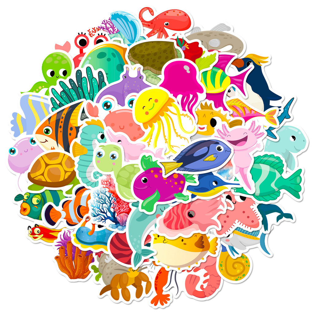 50Pcs Marine Life Stickers Dol - Aquarium Innovative Marine review and price