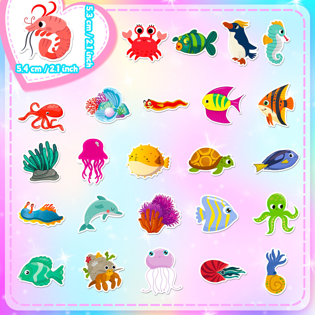 50Pcs Marine Life Stickers Dol - Aquarium Innovative Marine review and price