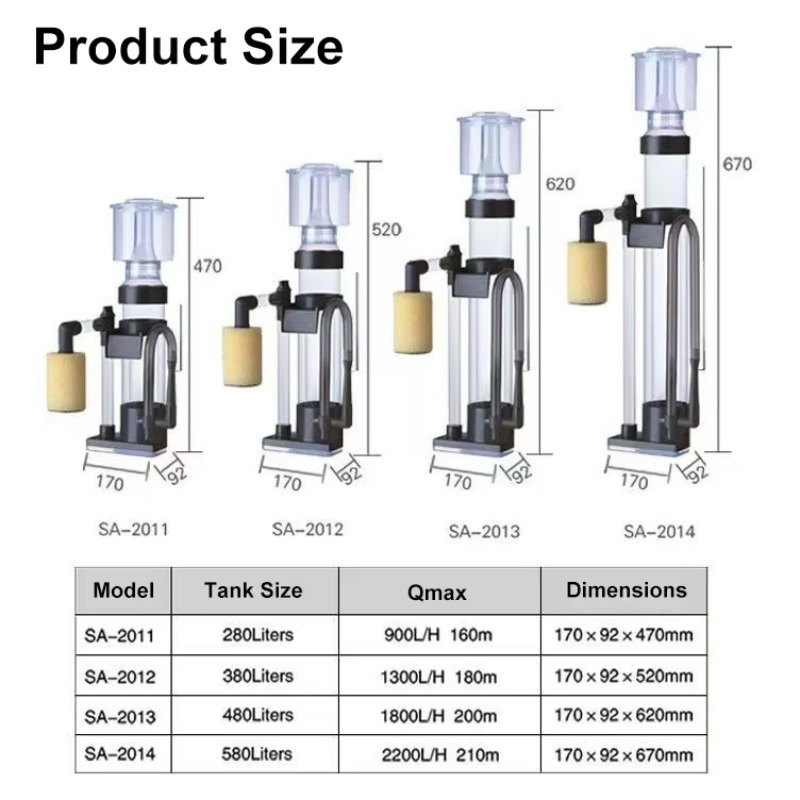 Factory Wholesale Plastic Larg - Protein Skimmer Hang On review and price